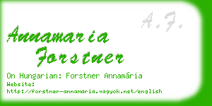 annamaria forstner business card